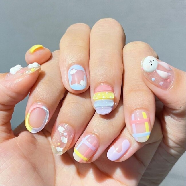 30 Aesthetic Pastel Nails That Are Perfect For Spring — Pastel Kawaii Nail Art