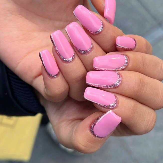 pink nails, cute spring nails, spring nails 2022, mix and match pink nail designs, trendy pink nails, pink nails acrylic, pink short nails, pink gel nails