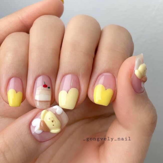 47 Best Spring Nails That Goes With Everything — Shades of Yellow Kawaii Nail Art