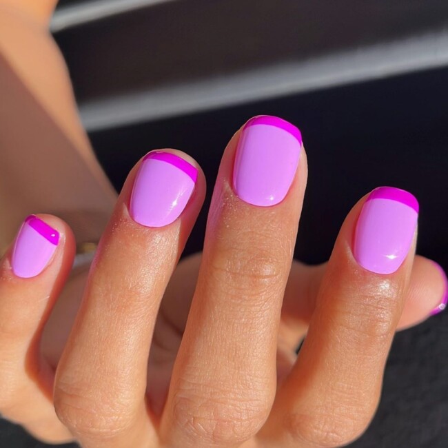 27 Best Summer Nail Colors — Barbie Pink Nails with Magenta Tips