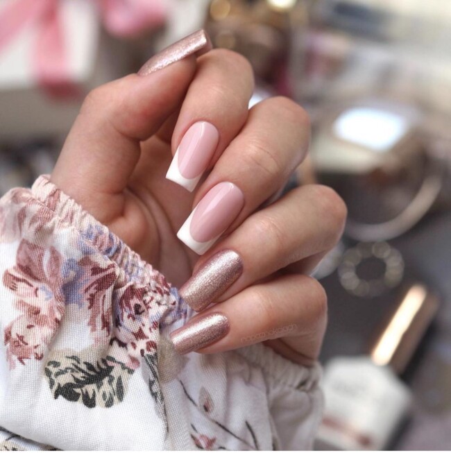 40 Nude Nail Designs For Any Occasion — Glitter and French Nail Art