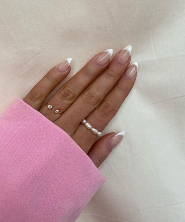 40 Nude Nail Designs For Any Occasion — French Tip Nail Art