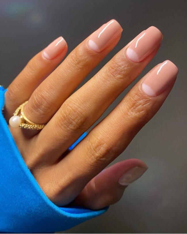 40 Nude Nail Designs For Any Occasion — Nude Cuff Nude Nails