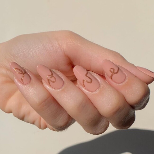 40 Nude Nail Designs For Any Occasion — Love Gold Written Nail Art