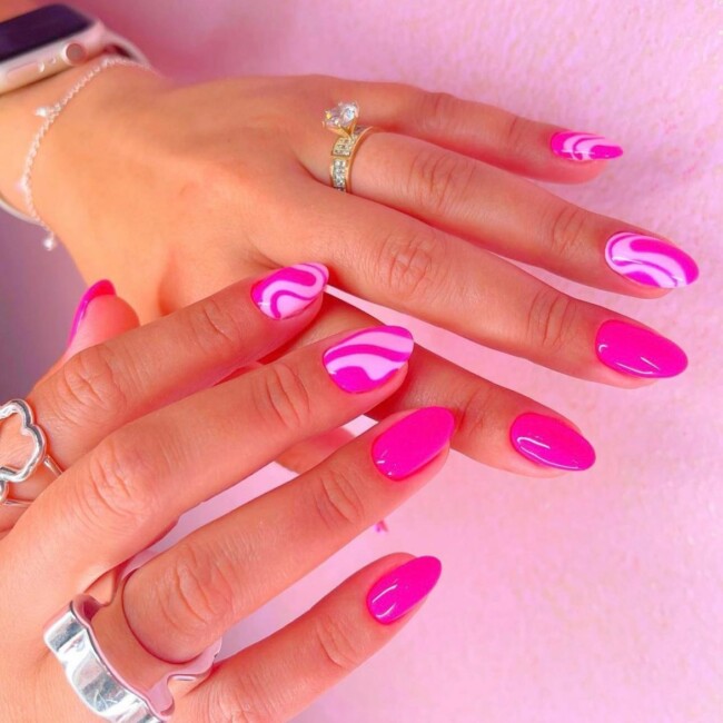 35 Cute Nail Designs for Spring and Summer — Bright Pink Summer Nails