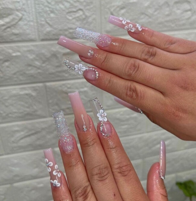 acrylic nails, spring acrylic nails 2022, spring nail designs 2022, acrylic nail designs, nail designs 2022, 3d flower nails, acrylic 3d flower nails, pastel nails