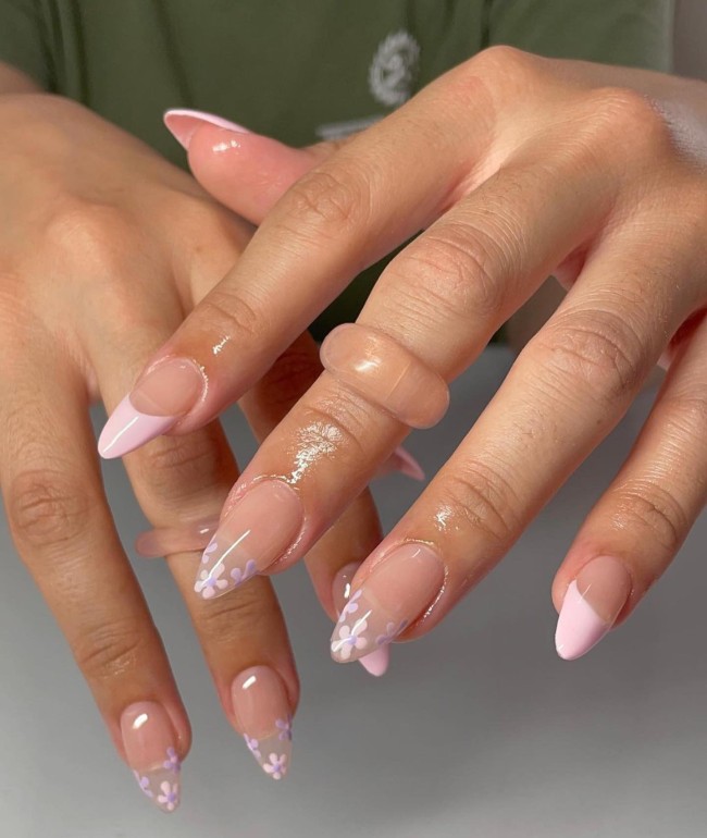 30 Best Spring Nail Colors and Designs — Flower Gel Nail Design