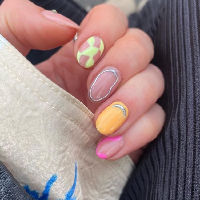 30 Mix and Match Short Nail Ideas — Mixed Fun Nail Art