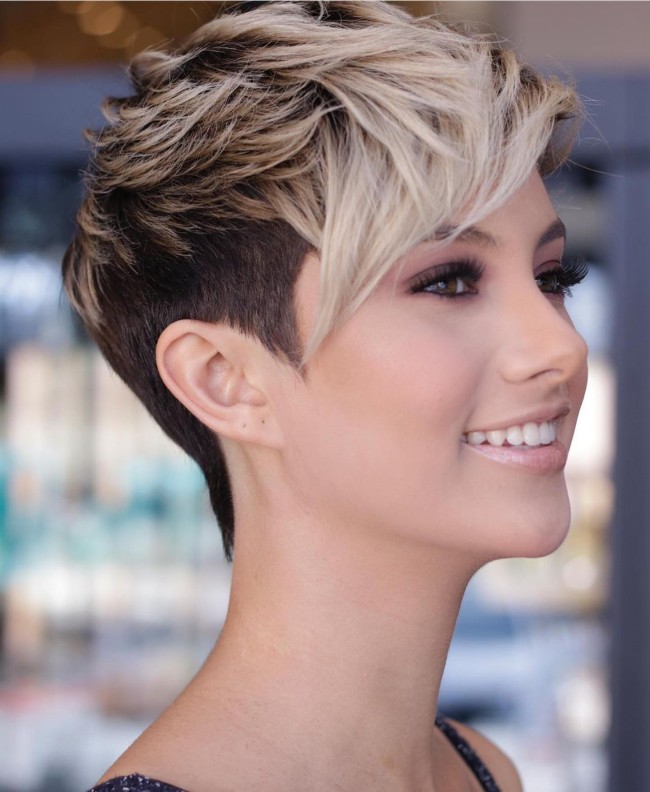 30 Best Short Haircut To Try This Summer — Two-Toned Pixie Haircut