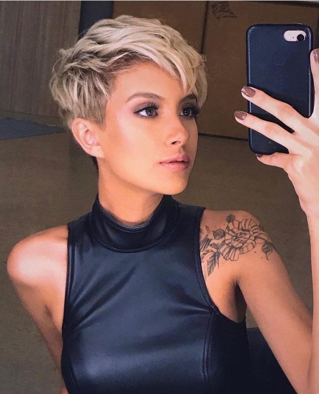 30 Best Short Haircut To Try This Summer — Pastel Blonde Pixie Haircut