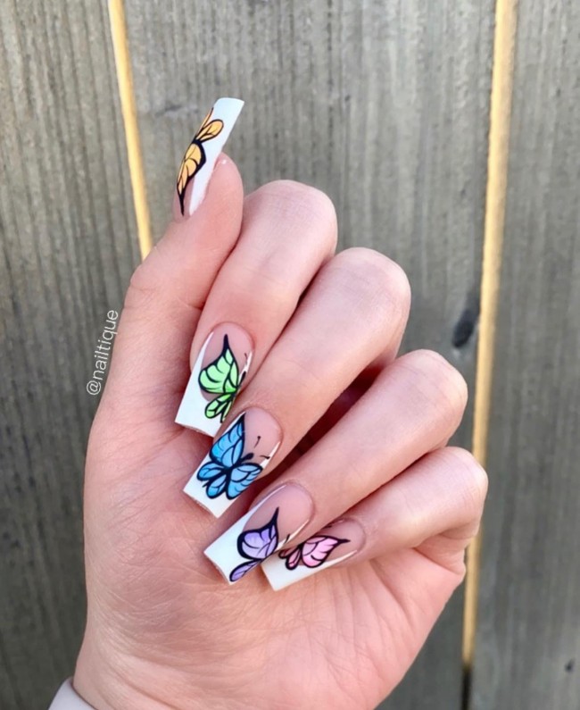 butterfly nail designs 2022, butterfly nail designs short, butterfly nail ideas, butterfly nails, pink, butterfly nails acrylic, butterfly nails, blue, butterfly nails, nail art designs, summer nail ideas, butterfly nails summer, acrylic nail designs