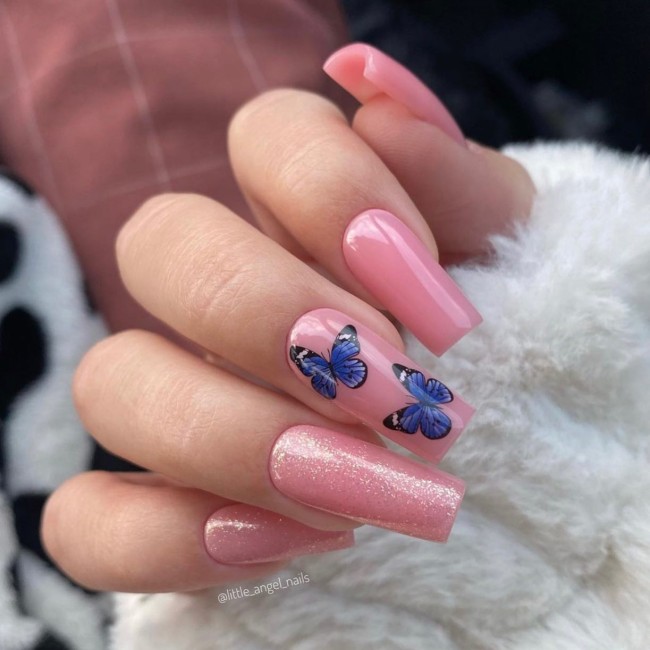 butterfly nail designs 2022, butterfly nail designs short, butterfly nail ideas, butterfly nails, pink, butterfly nails acrylic, butterfly nails, blue, butterfly nails, nail art designs, summer nail ideas, butterfly nails summer, acrylic nail designs