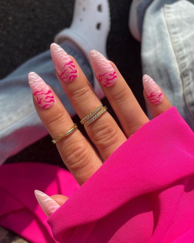 70 Pretty Nails That Are Appropriate To Wear in Summer — Pink Zebra Nails