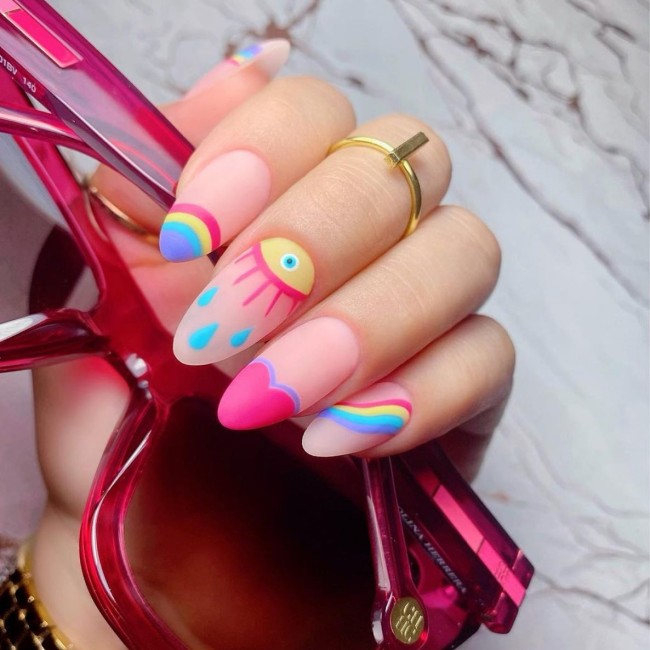 45 Pretty Summer Nails That Suit Everyone — Blue Wave French Tip Nails