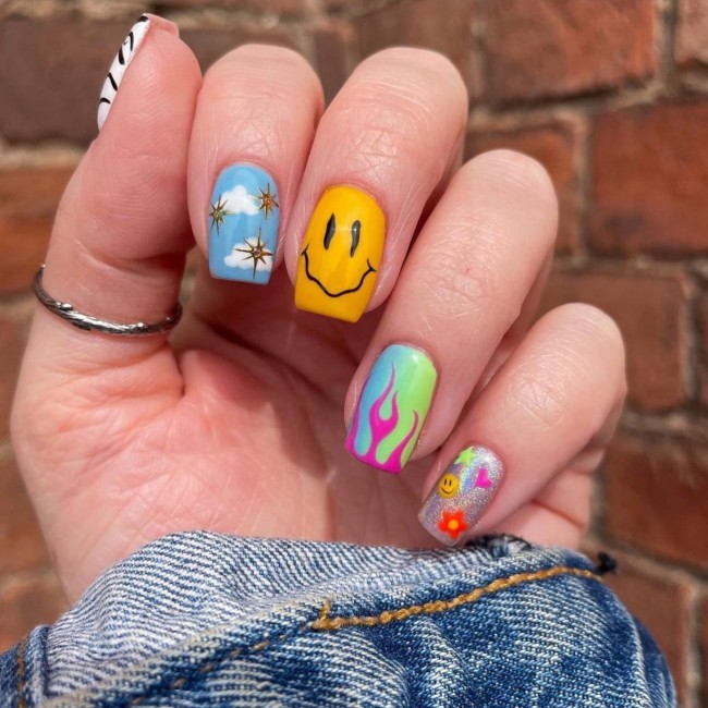 70 Pretty Nails That Are Appropriate To Wear in Summer — Mix and Match Fun Nails