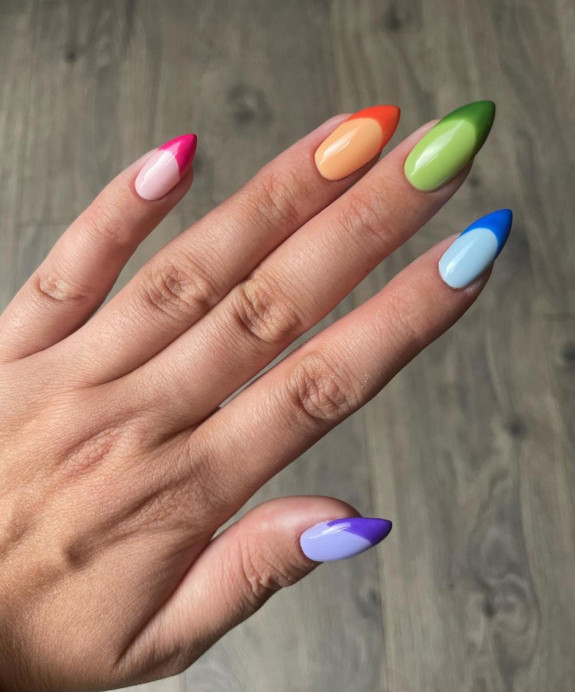 100 Cute Skittle Nails in 2022 — Colorful Nails + Colorful Tips