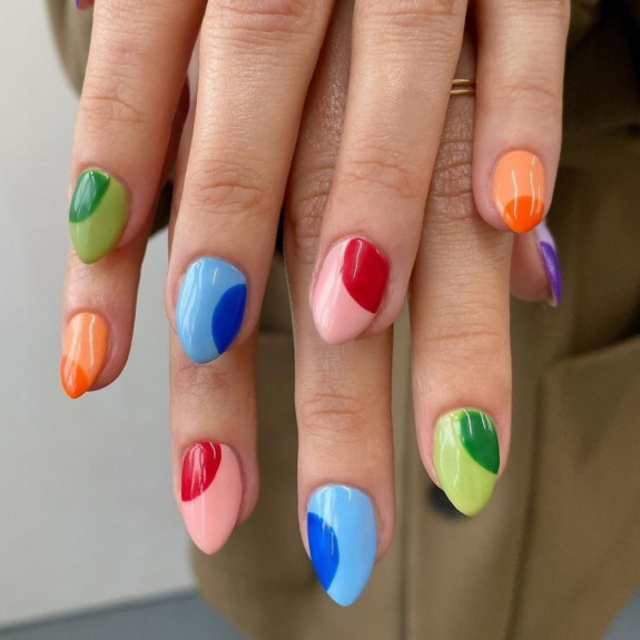 100 Cute Skittle Nails in 2022 — Color Block & Skittle Nails