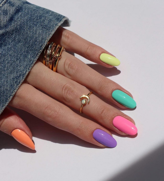 100 Cute Skittle Nails in 2022 — Sweet Skittle Nails