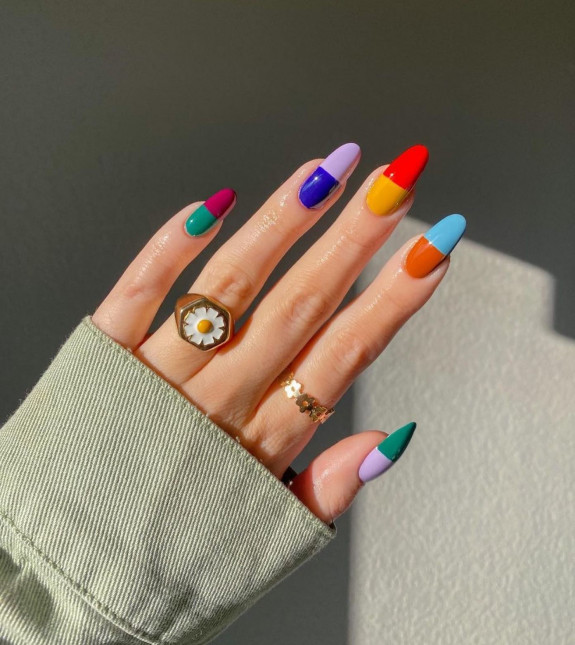 100 Cute Skittle Nails in 2022 — Bold Nails