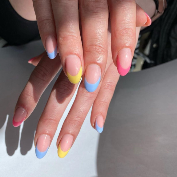 100 Cute Skittle Nails in 2022 — Pastel Skittle Nails