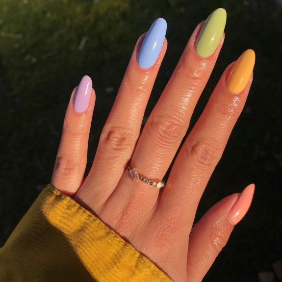 100 Cute Skittle Nails in 2022 — Soft Skittle Nails