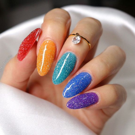 100 Cute Skittle Nails in 2022 — Shimmery Skittle Nails