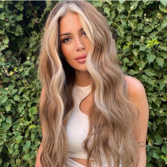 45 Trendy Long Haircuts — Blonde Face-Frame Highlights