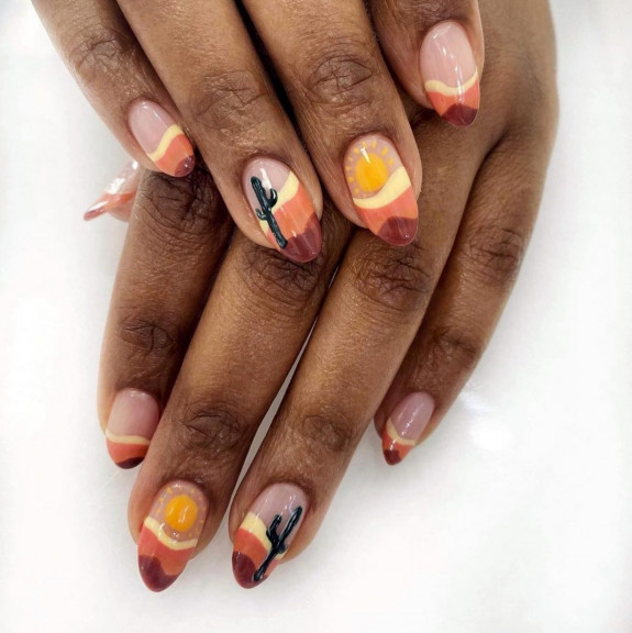 37 Painted Desert Nails — Cactus, Desert and Sun Nails