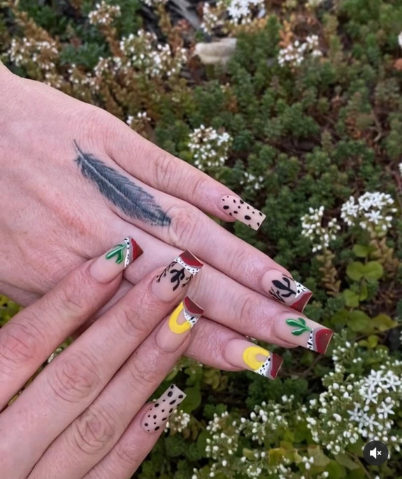 painted desert nails, cactus nail designs, desert nail art designs, cactus nails, cactus nail ideas, summer nail art, western nails, simple cactus nail art, country western nails, rodeo western nails