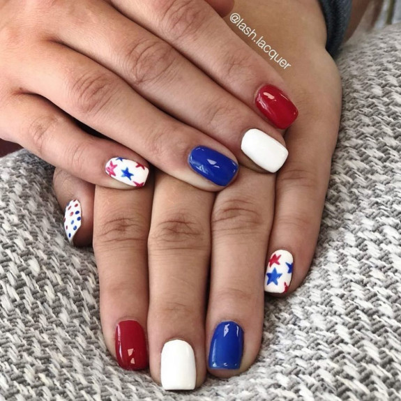 45 Patriotic Nail Designs — Blue, Red and White Memorial Day Nails