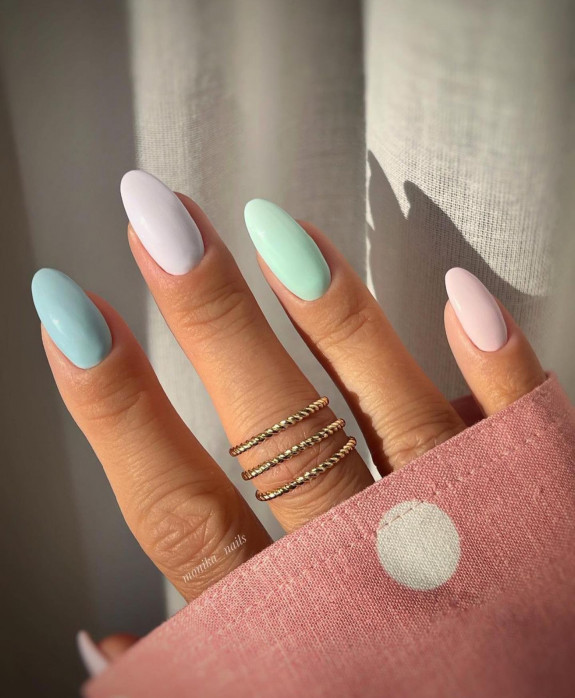 30 Spring Minimalist Nails — Different Soft Color Matte Nails