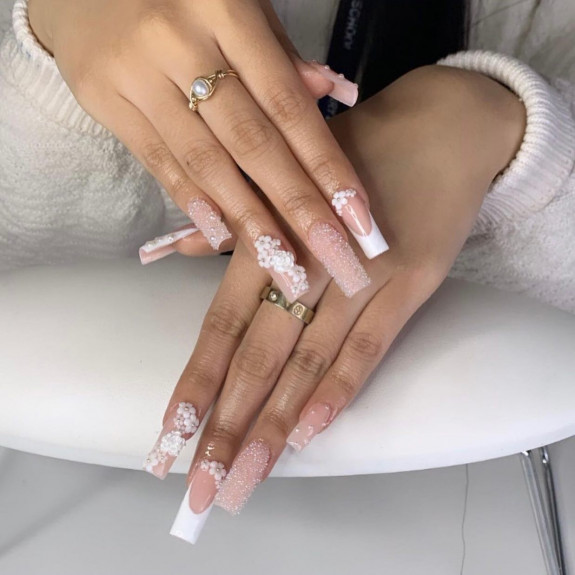 50 Best Prom Nail Designs — Textured + 3D Flower + French Nails