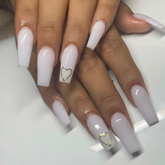 40 Classy Graduation Nails — Milky White Acrylic Nails