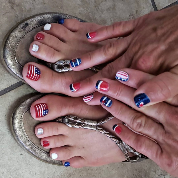 30+ Patriotic 4th of July Nail Art Ideas — Red, Blue and White Patriotic Nails