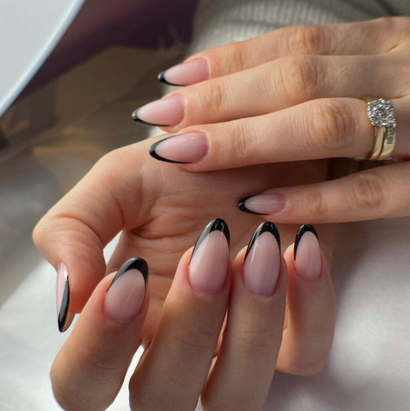 40+ Black French Tip Nails — Black French Tip Nails