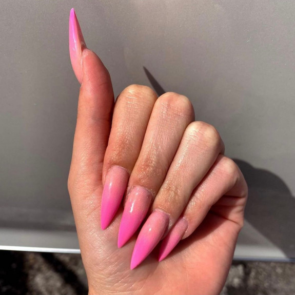 24 Cute Nezuko Nails — Barbie Pink Nezuko Nails Inspired