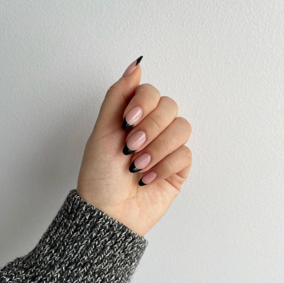 40+ Black French Tip Nails — Black French Tip Nails