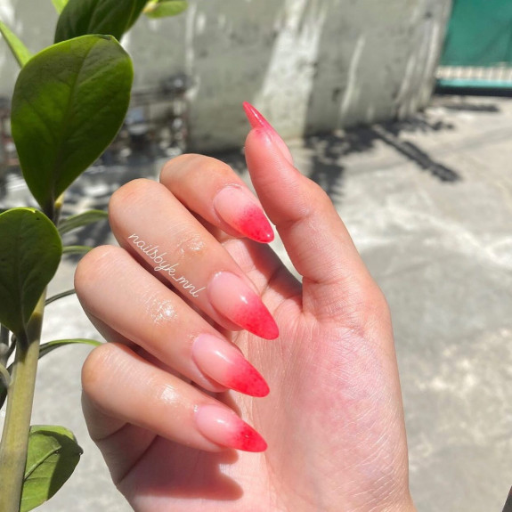 24 Cute Nezuko Nails — Pink Tip Nails