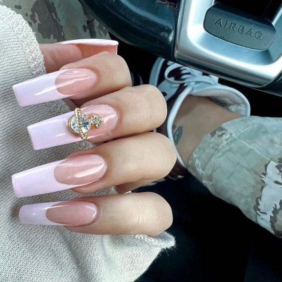 40 Classy Graduation Nails — Acrylic White French Tip Nails