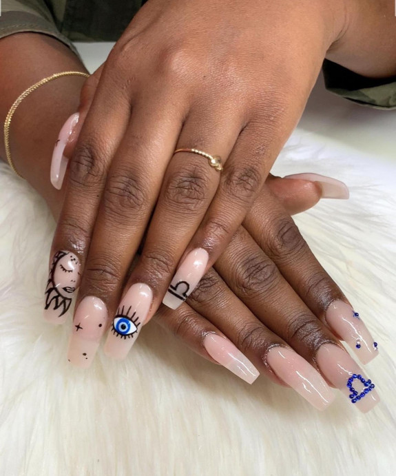 35 Best Libra Nail Designs in 2022 — Cute Libra Acrylic Sheer Nails