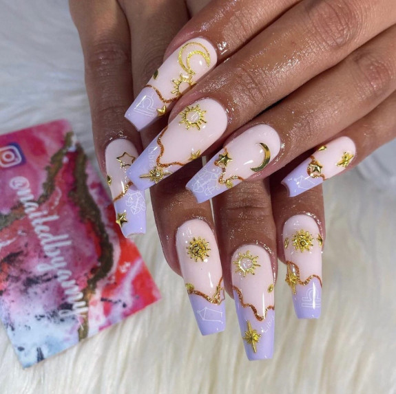 35 Best Libra Nail Designs in 2022 — Horoscope Acrylic Nail Art