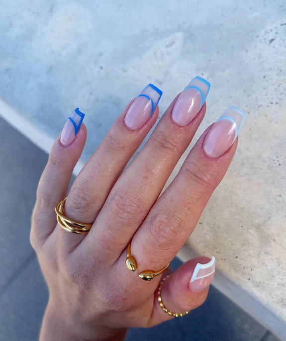 54 Cute Tapered Square Nails — French Outline Nails