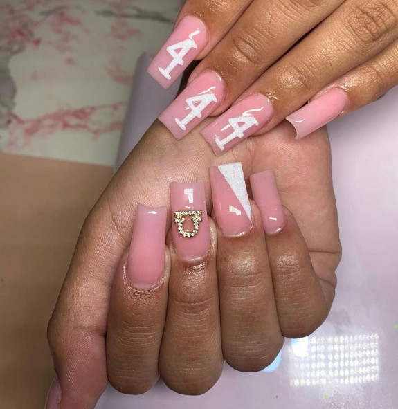 35 Best Libra Nail Designs in 2022 — Simple Libra Birthday Pink Nails