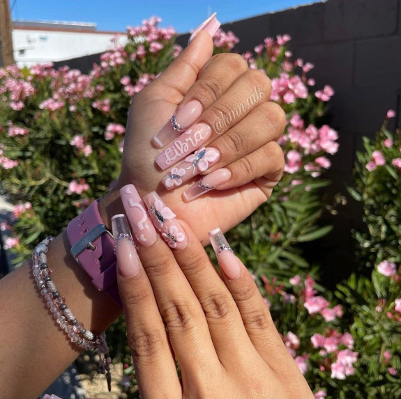 35 Best Libra Nail Designs in 2022 — 3D Flower + Libra Pink Nails