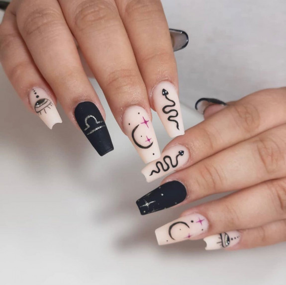 horoscope nails, libra nail designs 2022, libra acrylic nails, libra nails, libra nail ideas, libra gel polish, libra short nails, libra horoscope nails, libra birthday nails, zodiac nails, libra constellation nails