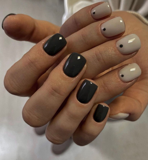 oatmeal nails, black nail ideas 2022, black nails, black nails design, black nail ideas, acrylic, black nails short, black nails coffin, black nails 2022, short black nails, matte black nails, black nails with designs