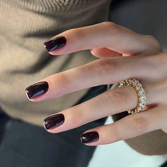 60+ Charming Black Nail Ideas — Blackberry Black Nails