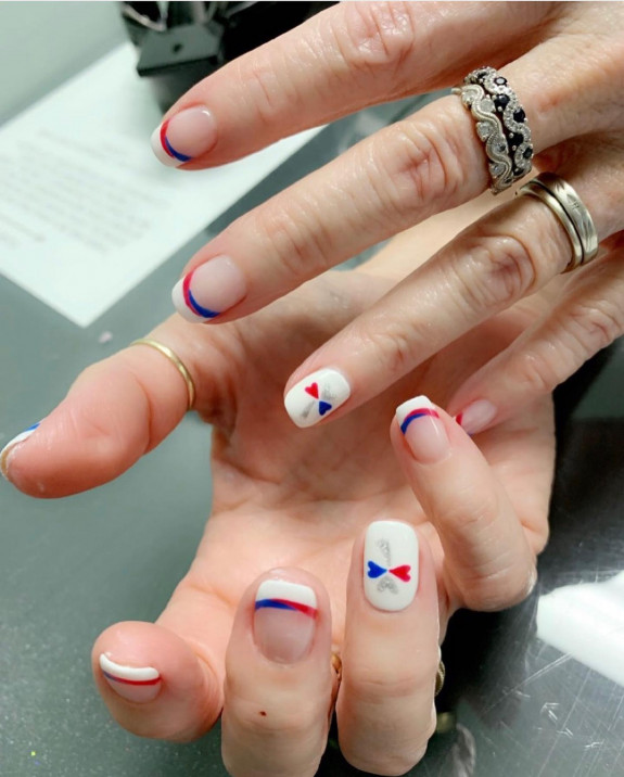 39 Best 4th Of July Nails To Rock The Day — White French Tip Nails