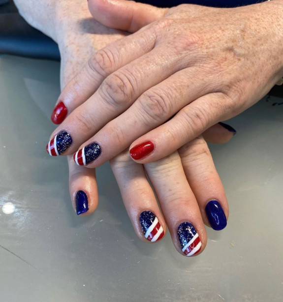 red, white and blue nails, 4th of july nails, patriotic nail designs, summer nails, patriotic nails, simple red and blue nails, fourth of July nails , patriotic nails 2022, red, white and blue french tip nails, simple red and blue nails, red and blue nails designs, red and blue acrylic nails, red and white nails