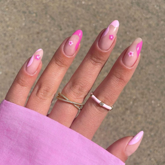 40 Best June Nail Designs — Pink Floral + Abstract Nail Art